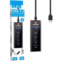 HUB USB 3.0 4 PORTAS REF LEY-200 LEHMOX