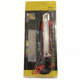 ESTILETE LARGO METAL EMBORRACHADO COM 3 LAMINAS CUTTER TGS8476