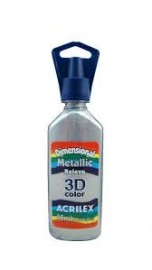 TINTA DIMENSIONAL METALICA PRATA REF 533