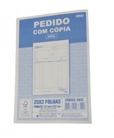 PEDIDO 1/4 50 FLS 25X2 VIAS AZUL 137X207MM SD/SR