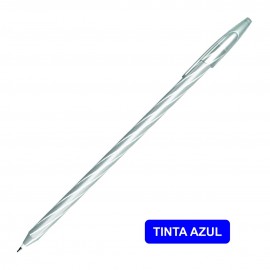 CANETA ESFEROGRAFICA CIS 0.7 SPIRO AZUL CORPO PRATA