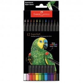 LAPIS COR 12C FABER SUPERSOFT CORES VIVAS