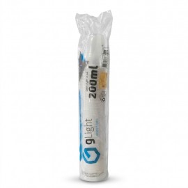 COPO PLASTICO AGUA 200ML PS TRANSPARENTE PT100 GLIGHT 