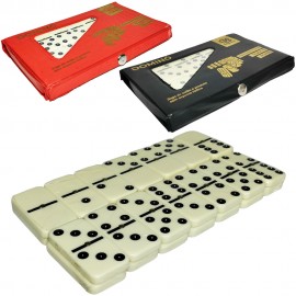 DOMINO 28 PECAS TIPO OSSO 7,5MM ESTOJO PLASTICO REF SQ3440