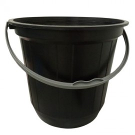 ZBALDE PLASTICO 8 LITROS PRETO ALCA PLASTICA REF 1024