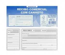 RECIBO COM CANHOTO 199X89MM 50 FLS