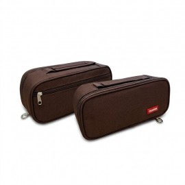 ESTOJO BOX ORGANIZADOR COM DIVISORIAS MARROM REF FES2110