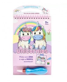 LIVRO INFANTIL AQUABOOK UNICORNIO COM CANETA MAGICA