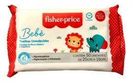 LENCO/TOALHA UMEDECIDA FISHER PRICE C/50