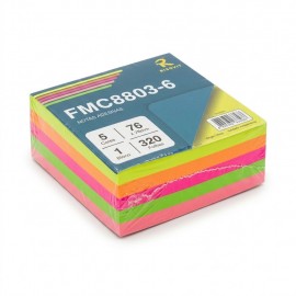 BLOCO ADESIVO CUBO 76X76 5 CORES 320FLS RISOVIT REF FMC8803-6