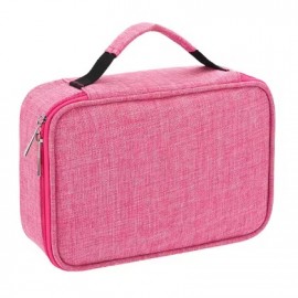 ESTOJO BOX ORGANIZADOR COM DIVISORIAS ROSA REF FES1210