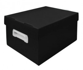 CAIXA ORGANIZADORA GRANDE POLIONDA PRETA FOSCA 44 X 32 X 26 CAPACIDADE 36.6L REF 7012