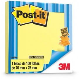 BLOCO ADESIVO 76X 76 POP UP AMARELO TRADICIONAL