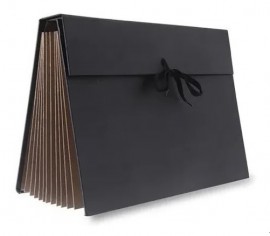 PASTA SANFONADA OFICIO 31DIV PAPELAO A-Z 3E 1-31 PRETA SEM LIMITADOR