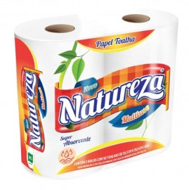 PAPEL TOALHA NATUREZA FOLHA DUPLA C/2 ROLOS