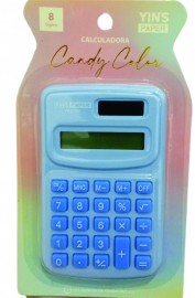 CALCULADORA  8 DIGITOS COLORS AZUL YP8799 6 X 9,5 CM