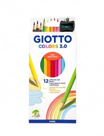 LAPIS COR 12C GRAFITE 3MM + APONTADOR + 1 LAPIS PRETO GIOTTO