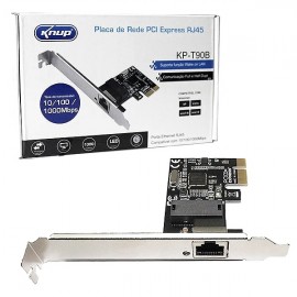 PLACA REDE PCI EXPRESS RJ45 10/100/1000 REF KP-T90B KNUP