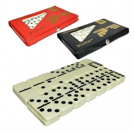 DOMINO 28 PECAS TIPO OSSO 6,5MM ESTOJO PLASTICO REF SQ3439