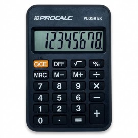 CALCULADORA 8 DIGITOS PC059 PRETO PROCALC 5,8 X 8,7CM