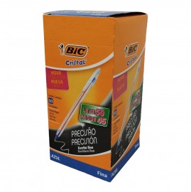 CANETA ESFEROGRAFICA BIC FINA 0,8 AZUL PRECISAO CX50