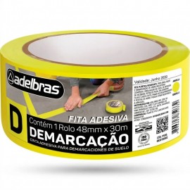 FITA ADESIVA DEMARCACAO SOLO AMARELA 48MM X 30 METROS