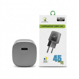 CARREGADOR USB-C 45W TURBO GAN  REF XC-UR90-X