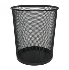 CESTO DE LIXO REDONDO ARAMADO PRETO 29X35 (DXA) 15 LITROS KZ08226PT