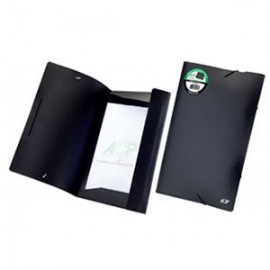 PASTA ABA ELASTICO PLASTICA OFICIO PRETA FOSCO REF 4021