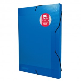 PASTA ABA ELASTICO PLASTICA OFICIO 40MM REFORCADA AZUL 