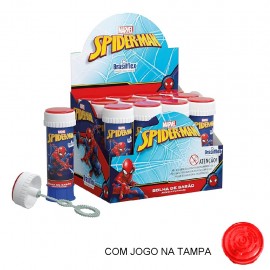 BOLHA DE SABAO SPIDERMAN C/JOGO NA TAMPA 60ML REF 834016 BRINQUEDO 
