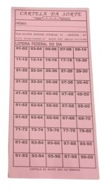 CARTELA RIFA  50 NUMEROS