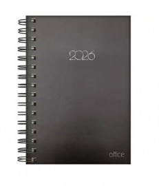 AGENDA 2026 ESPIRAL WIRE-O PRETA OFFICE 136X194 MM 368 FLS
