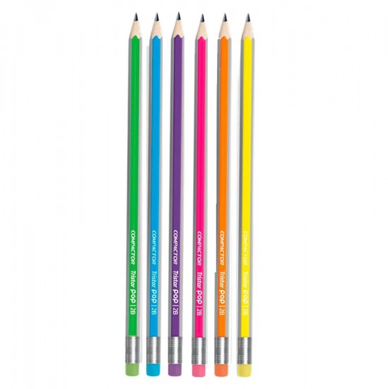 lapis preto 2b com borracha tristar pop compactor