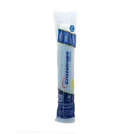 COPO PLASTICO AGUA 200ML PS BRANCO PT100 CRISTAL COPO