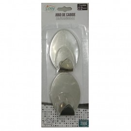 GANCHO ADESIVO MEDIO METAL COSY C/2 SUPORTA ATE 200G CADA DT25643