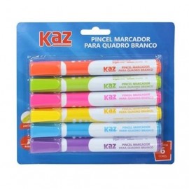 PINCEL QUADRO BRANCO 6 CORES KAZ KZ3002