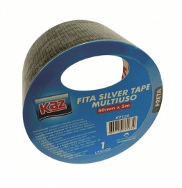 FITA ADESIVA SILVER TAPE 50X5 PRETA KZ152